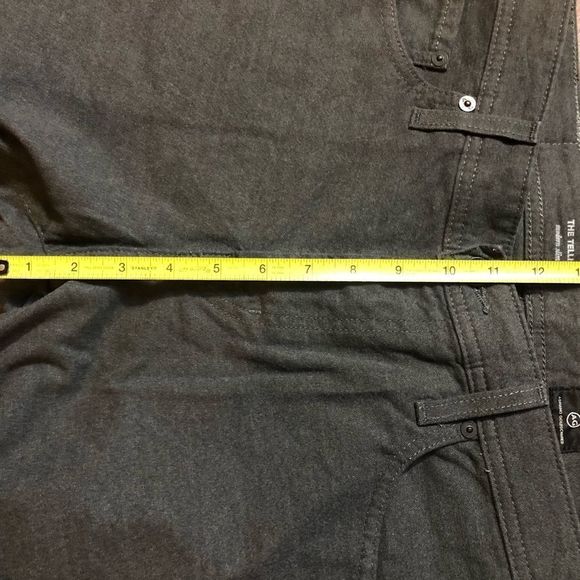ag adriano goldschmied tellis 32 modern slim gray inseam 28 cotton blend - Picture 5 of 8